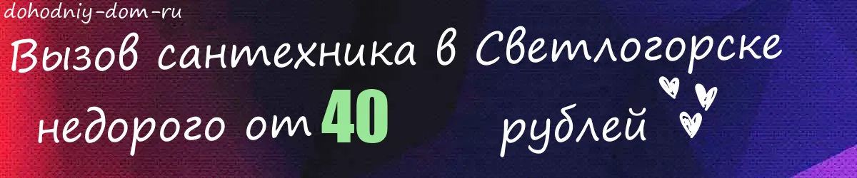 Сантехник в Светлогорске